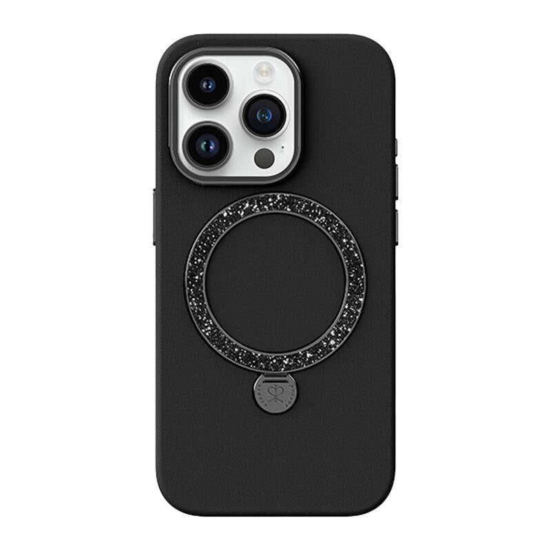 Joyroom PN-15L4 Dancing Circle - Coque MagSafe à anneau pour iPhone 15 Pro Max (noir) - visuel 1
