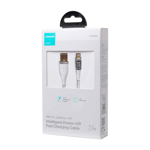 Joyroom S-UL012A3 - Câble USB-A vers Lightning 1,2 m (blanc) : connecteur