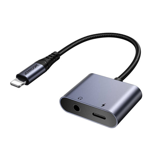 Joyroom SY-L01 - Adaptateur audio 2-en-1 Lightning vers jack 3,5 mm + Lightning (noir)