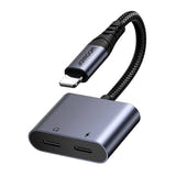 Joyroom SY-L01 - Adaptateur audio 2-en-1 Lightning vers jack 3,5 mm + Lightning (noir) : emballage