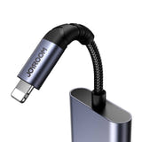 Joyroom SY-L01 - Adaptateur audio 2-en-1 Lightning vers jack 3,5 mm + Lightning (noir) : usage