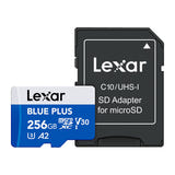 Lexar Blue Plus microSDXC 256 Go - carte mémoire A2 V30 pour smartphone : microSD étanche