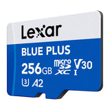 Lexar Blue Plus microSDXC 256 Go - carte mémoire A2 V30 pour smartphone : microSD smartphone