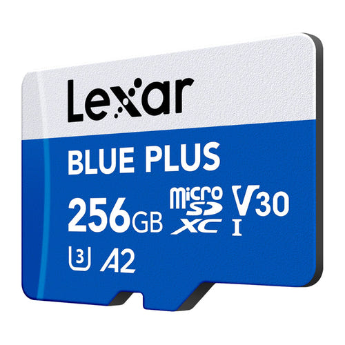 Lexar Blue Plus microSDXC 256 Go - carte mémoire A2 V30 pour smartphone : microSD smartphone
