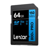 Lexar Professional 800x Pro - carte mémoire SDXC 64 Go 150 Mo/s : tranche
