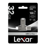 Lexar JumpDrive D400 - Clé USB 32 Go Type-C et Type-A : accessoires fournis