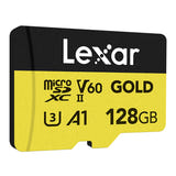 Lexar Gold microSDXC 128 Go - carte mémoire UHS-II 280 Mo/s pour drones : microSD UHS II