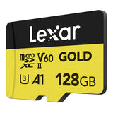 Lexar Gold microSDXC 128 Go - carte mémoire UHS-II 280 Mo/s pour drones : lecture 280 Mo/s