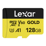 Lexar Gold microSDXC 128 Go - carte mémoire UHS-II 280 Mo/s pour drones