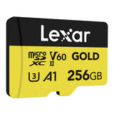 Lexar Gold microSDXC 256 Go - carte mémoire UHS-II 280 Mo/s pour drones : microSD UHS II
