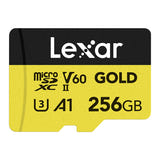 Lexar Gold microSDXC 256 Go - carte mémoire UHS-II 280 Mo/s pour drones