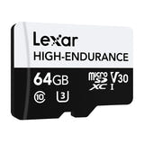 Lexar High-Endurance microSDXC 64 Go : enregistrement continu vidéosurveillance