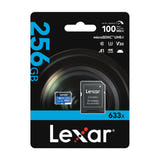 Lexar High-Performance 633x microSDXC 256 Go - carte mémoire rapide avec adaptateur SD : usage smartphone drone