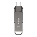 Lexar JumpDrive Dual D400 - clé USB double USB-C et USB-A 64 Go : poche