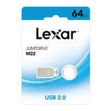 Lexar JumpDrive M22 - clé USB 64 Go format porte-clés : coloris noir