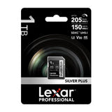 Lexar Professional Silver Plus SDXC 1 To - carte SD 4K très grande capacité : usage reflex hybride 4K