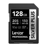 Lexar Professional Silver Plus SDXC 128 Go - carte SD 4K UHS-I 205 Mo/s