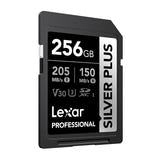 Lexar Professional Silver Plus SDXC 256 Go - carte SD 4K UHS-I 205 Mo/s : professionnelle