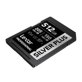 Lexar Professional Silver Plus SDXC 512 Go - carte SD 4K haute capacité UHS-I : étanche antichoc