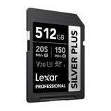 Lexar Professional Silver Plus SDXC 512 Go - carte SD 4K haute capacité UHS-I : grande capacité