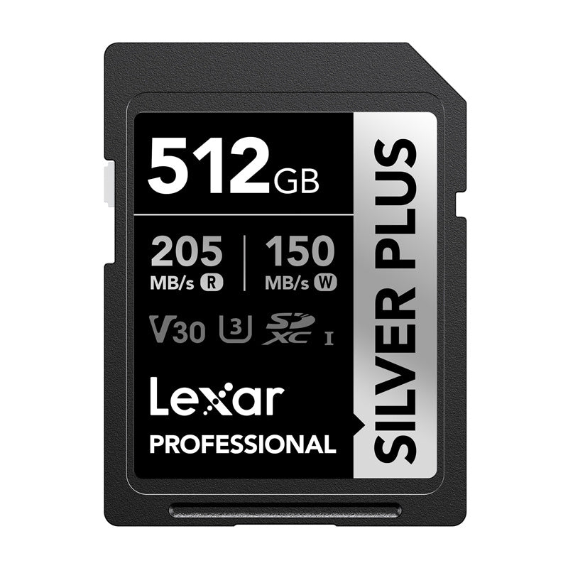 Lexar Professional Silver Plus SDXC 512 Go - carte SD 4K haute capacité UHS-I - visuel 1