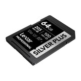 Lexar Professional Silver Plus SDXC 64 Go - carte SD 4K UHS-I 205 Mo/s : étanche antichoc