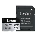 Lexar High-Performance Silver Plus microSDXC 1 To - carte mémoire avec adaptateur SD : étanche IPX7