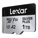 Lexar High-Performance Silver Plus microSDXC 1 To - carte mémoire avec adaptateur SD : classe U3 A2
