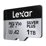 Lexar High-Performance Silver Plus microSDXC 1 To - carte mémoire avec adaptateur SD : lecture 205 Mo/s