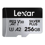 Lexar High-Performance Silver Plus microSDXC 256 Go - carte mémoire avec adaptateur SD : classe U3 A2