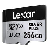Lexar High-Performance Silver Plus microSDXC 256 Go - carte mémoire avec adaptateur SD : grande capacité 256 Go