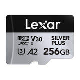 Lexar High-Performance Silver Plus microSDXC 256 Go - carte mémoire avec adaptateur SD (vue 2)