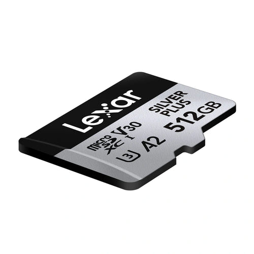 Lexar High-Performance Silver Plus microSDXC 512 Go - carte mémoire avec adaptateur SD (vue 2)