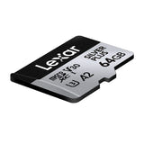 Lexar High-Performance Silver Plus microSDXC 64 Go - carte mémoire avec adaptateur SD : étanche IPX7