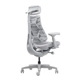 LiberNovo Omni Dynamic - Chaise ergonomique à dossier dynamique, assise 45 cm, grise : accoudoirs suiveurs position assise