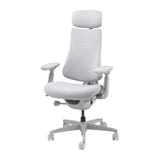 LiberNovo Omni Dynamic - Chaise ergonomique à dossier dynamique, assise 45 cm, grise : piétement et roulettes