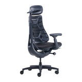 LiberNovo Omni Dynamic - Chaise ergonomique à dossier dynamique, assise 45 cm, noire : piétement et roulettes