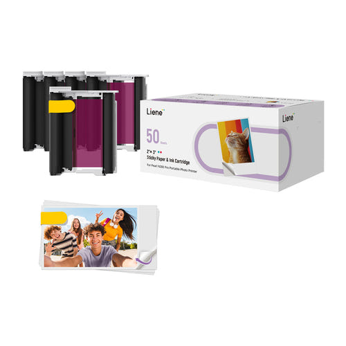 Liene Pearl - Papier photo 5×7,6 + 5 cartouches, 50 tirages