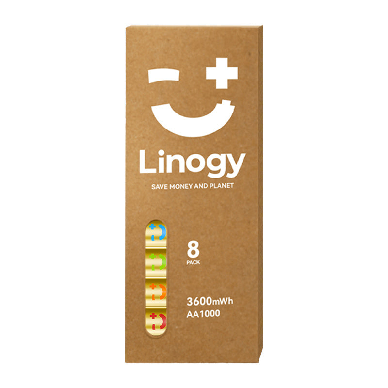 Linogy Li-ion Pro - Lot de 8 piles rechargeables AA 1,5 V, 3 600 mWh - visuel 1