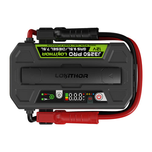 Lokithor J3250 PRO - démarreur de batterie 3250 A, 74,24 Wh LiFePO4 : pinces et accessoires