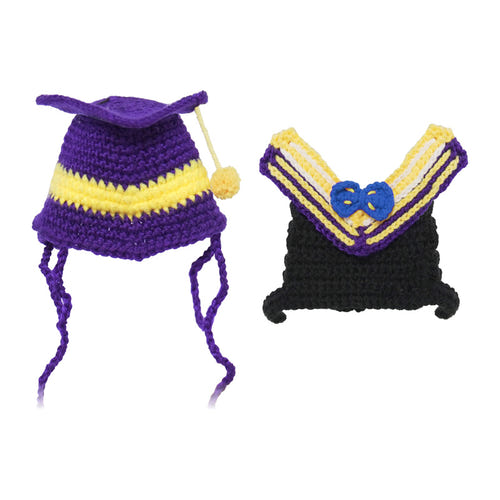 Loona - Costume tricoté Student pour robot Loona Premium, chapeau de diplômé