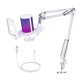 Maono DGM20S - microphone USB à condensateur avec bras (blanc) - visuel 4