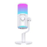 Maono DM30RGB blanc - Microphone à condensateur cardioïde USB-C, 4 égaliseurs : capsule cardioïde blanche
