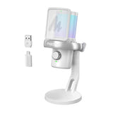 Maono DM40 Pro - Microphone sans fil 48 kHz pour la vidéo, blanc : socle
