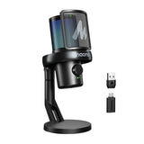 Maono DM40 Pro - Microphone de jeu sans fil avec éclairage RGB, noir (vue 5)