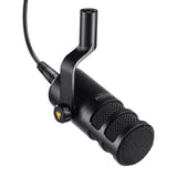 Maono PD100 - Microphone dynamique XLR avec pied et socle, noir : inclinable