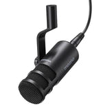 Maono PD100 - Microphone dynamique XLR avec pied et socle, noir : prise XLR