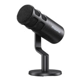 Maono PD100 - Microphone dynamique XLR avec pied et socle, noir : métallique