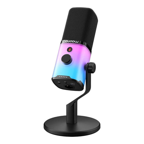 Maono PD100X - Microphone dynamique USB-C et XLR à éclairage RGB, noir - visuel 1