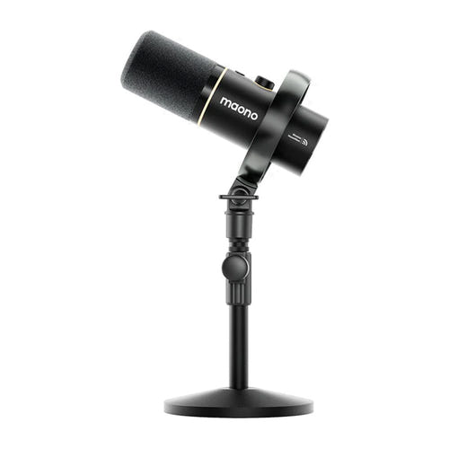Maono PD200W - Microphone dynamique sans fil USB et XLR, RVB, noir